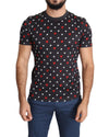 Gorgeous Dolce &amp; Gabbana Dark Gray Hearts Print T-Shirt 48 IT Men