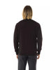 Embroidered Crew Neck Sweater in Extrafine Wool Merinos Fabric S Men