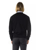 Embroidered V-neck Sweater in Extrafine Wool Merinos L Men