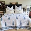 Pine Tree Reversible Quilt - Grey (King - 228 cm x 274 cm)