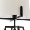 Modern Scandi Metal Dimmable Table Desk Lamp w/ Linen Shade - Matte Black