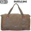 FIB 52cm Canvas Travel Duffle Bag Casual Duffel - Khaki