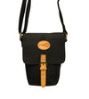 FIB Water Resistant Small Shoulder Canvas Bag w Adjustable Shoulder Strap - Black