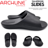 Archline Rebound Orthotic Slides Flip Flop Thongs Slip On Arch Support - Black - Euro 39