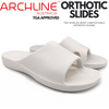 Archline Rebound Orthotic Slides Flip Flop Thongs Slip On Arch Support - White