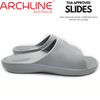 Archline Rebound Orthotic Slides Flip Flop Thongs Slip On Arch Support - Stone Grey