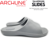 Archline Rebound Orthotic Slides Flip Flop Thongs Slip On Arch Support - Stone Grey - Euro 36