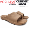 Archline Rebound Orthotic Slides Flip Flop Thongs Slip On Arch Support - Putty - Euro 40