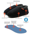 ARCHLINE Orthotic Slippers CLOSED Arch Scuffs Orthopedic Moccasins Shoes - Charcoal Marle - EUR 35