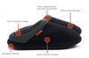 ARCHLINE Orthotic Slippers Slip On Arch Scuffs Orthopedic Moccasins - Charcoal Marle - EUR 36