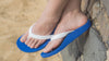 ARCHLINE Orthotic Thongs Arch Support Shoes Footwear Flip Flops Orthopedic - Blue/White - EUR 37