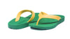 ARCHLINE Orthotic Thongs Arch Support Shoes Footwear Flip Flops Orthopedic - Green/Gold - EUR 40