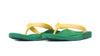 ARCHLINE Orthotic Thongs Arch Support Shoes Footwear Flip Flops Orthopedic - Green/Gold - EUR 41