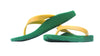 ARCHLINE Orthotic Thongs Arch Support Shoes Footwear Flip Flops Orthopedic - Green/Gold - EUR 43