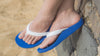 ARCHLINE Orthotic Thongs Arch Support Shoes Footwear Flip Flops Orthopedic - White/Blue - EUR 42