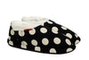 ARCHLINE Orthotic Slippers CLOSED Arch Scuffs Pain Moccasins Relief - Black/White Polka Dots - EUR 36 (Womens 5 US)