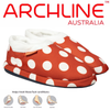 ARCHLINE Orthotic Slippers CLOSED Back Scuffs Moccasins Pain Relief - Red Polka Dots - EUR 36 (Womens 5 US)