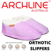 ARCHLINE Orthotic Slippers CLOSED Arch Scuffs Pain Relief Moccasins - Lilac