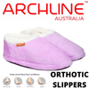 ARCHLINE Orthotic Slippers CLOSED Arch Scuffs Pain Relief Moccasins - Lilac - EU 42