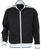 Identitee Mens Varsity Track Top Jacket Tracksuit Warm Winter Jumper Long Sleeve - Black/White - L