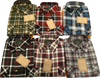 Mens FLANNELETTE SHIRT Check 100% COTTON Flannel Vintage Long Sleeve