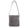 Milleni Ladies Nappa Leather Zip Closure Cross Body Bag Travel - Slate