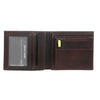 Pierre Cardin Mens Wallet Tri Fold Leather w/ RFID Protection - Chocolate