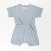 Ponchik Babies + Kids - Ribbed Cotton Romper - Capri Blue