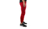 Mens Skinny Track Pants Joggers Trousers Gym Casual Sweat Cuffed Slim Trackies Fleece - Red - 3XL