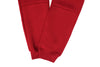 Mens Skinny Track Pants Joggers Trousers Gym Casual Sweat Cuffed Slim Trackies Fleece - Red - L