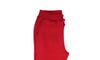 Mens Skinny Track Pants Joggers Trousers Gym Casual Sweat Cuffed Slim Trackies Fleece - Red - L