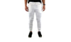 Mens Skinny Track Pants Joggers Trousers Gym Casual Sweat Cuffed Slim Trackies Fleece - White - 3XL