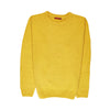 100% SHETLAND WOOL CREW Round Neck Knit JUMPER Pullover Mens Sweater Knitted - Corn (14) - L