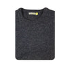 100% SHETLAND WOOL CREW Round Neck Knit JUMPER Pullover Mens Sweater Knitted - Navy (45) - L