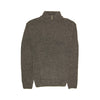 100% SHETLAND WOOL Half Zip Up Knit JUMPER Pullover Mens Sweater Knitted - Charcoal (29) - 5XL