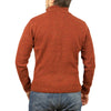 100% SHETLAND WOOL Half Zip Up Knit JUMPER Pullover Mens Sweater Knitted - Rust (54) - 4XL