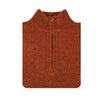 100% SHETLAND WOOL Half Zip Up Knit JUMPER Pullover Mens Sweater Knitted - Rust (54) - 4XL