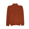 100% SHETLAND WOOL Half Zip Up Knit JUMPER Pullover Mens Sweater Knitted - Rust (54) - 4XL