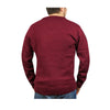 100% Shetland Wool V Neck Knit Jumper Pullover Mens Sweater Knitted - Burgundy (97) - XL