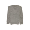 100% Shetland Wool V Neck Knit Jumper Pullover Mens Sweater Knitted - Grey (21) - XXL