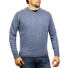 100% Shetland Wool V Neck Knit Jumper Pullover Mens Sweater Knitted - Sky (40) - XL