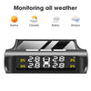 Solar Wireless TPMS Car Tire Tyre Pressure Monitor Monitoring System 4 Sensors