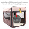 Pet Carrier Bag Soft Dog Crate Cage Kennel Tent House Foldable Portable Car Bed Brown 70*52*52CM