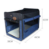 Pet Carrier Bag Soft Dog Crate Cage Kennel Tent House Foldable Portable Car Bed Navy Blue 82*58*58CM