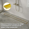 900mm Tile Insert Bathroom Shower Brushed Brass Grate Drain w/ Centre outlet Floor Waste