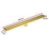 900mm Tile Insert Bathroom Shower Brushed Brass Grate Drain w/ Centre outlet Floor Waste