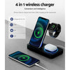 Devanti 4-in-1 Wireless Charger Station Fast Charging for Phone Black