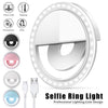 Clip on Selfie LED Flash Fill Light Camera Portable Rechargeable Ring