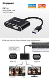 Simplecom DA316 USB 3.0 to HDMI + VGA Video Card Adapter Full HD 1080p