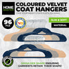 Home Master 96PCE Velvet Coat Hangers Non-Slip Slim Design Swivel Hooks 45cm